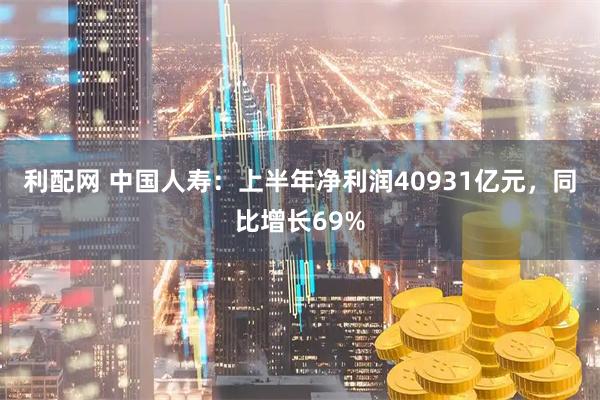 利配网 中国人寿：上半年净利润40931亿元，同比增长69%